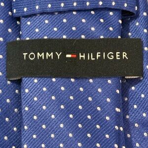 Tommy Hilfiger Blue and White Dotted Tie